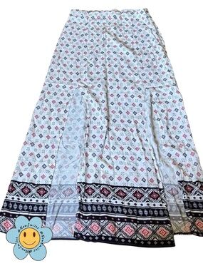 Cotton On ~Zipper Maxi Skirt ~Slits Along Front of Each Leg~Lightweight & Breezy